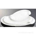 brand hand-made design decorate ivory white japan oval plate